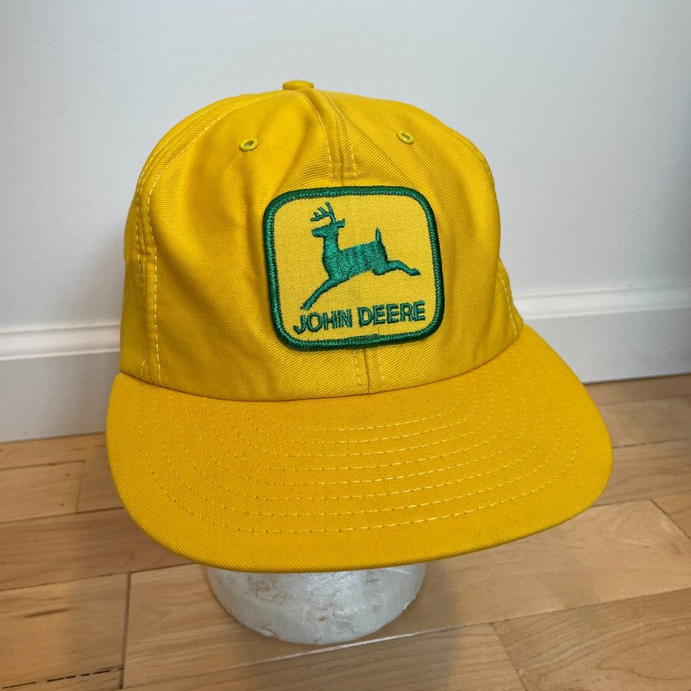 Vintage John Deere Snapback Hat Cap w/ Patch Made in Louisville, KY
